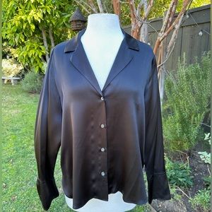 Banana Republic 100% Silk Button Down Blouse - size L
